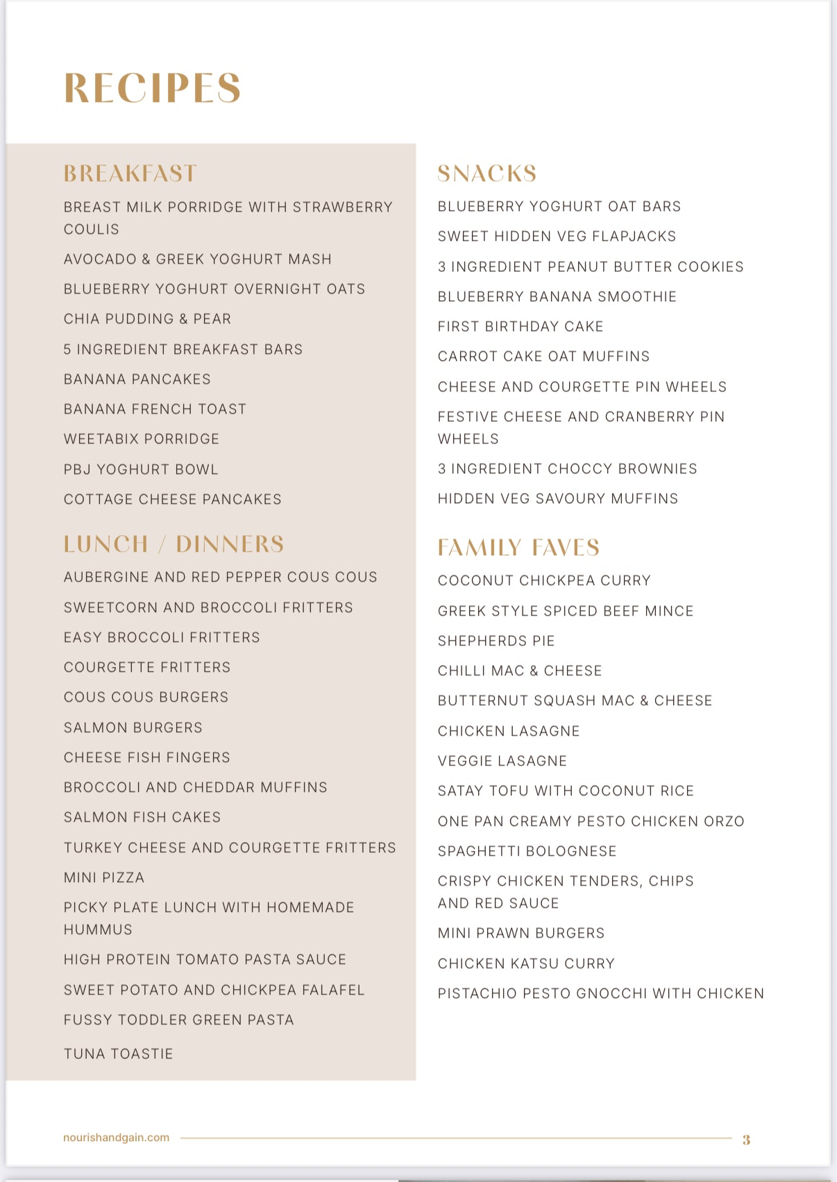 Little & Nourished: Baby / Toddler Recipe eBook and Weaning Guide